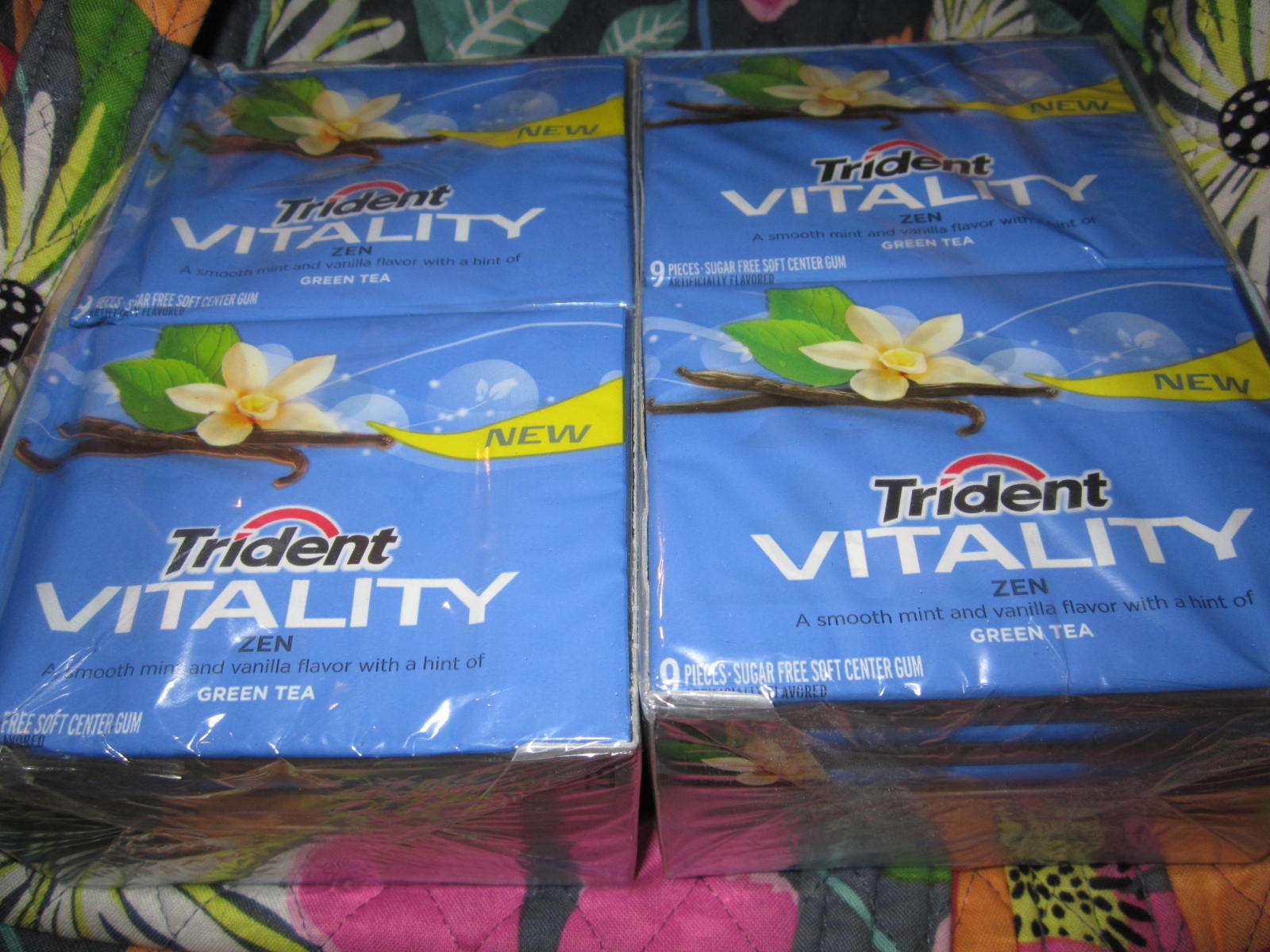 Trident Vanilla GREEN TEA Zen Vitality Gum ~*~20 sealed collector packs~*~ RARE!