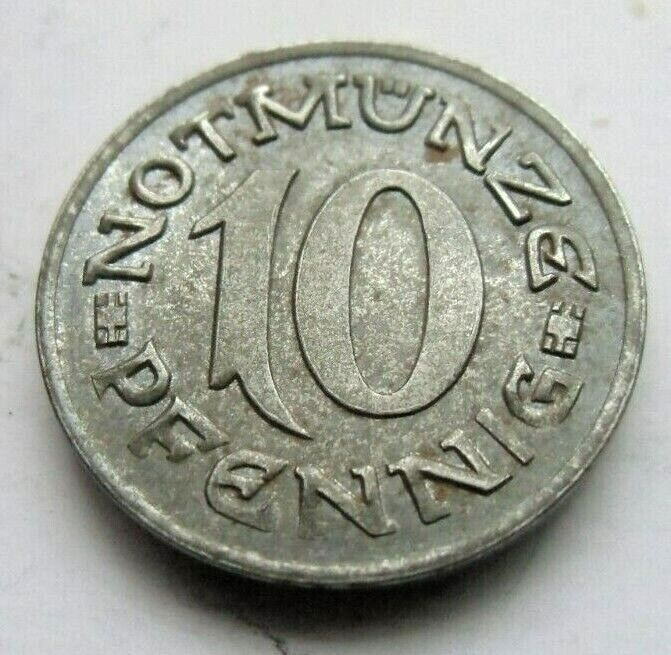 (895) Rare Notgeld Coin  10 Pfennig  -  1920 -  City  Of Aachen