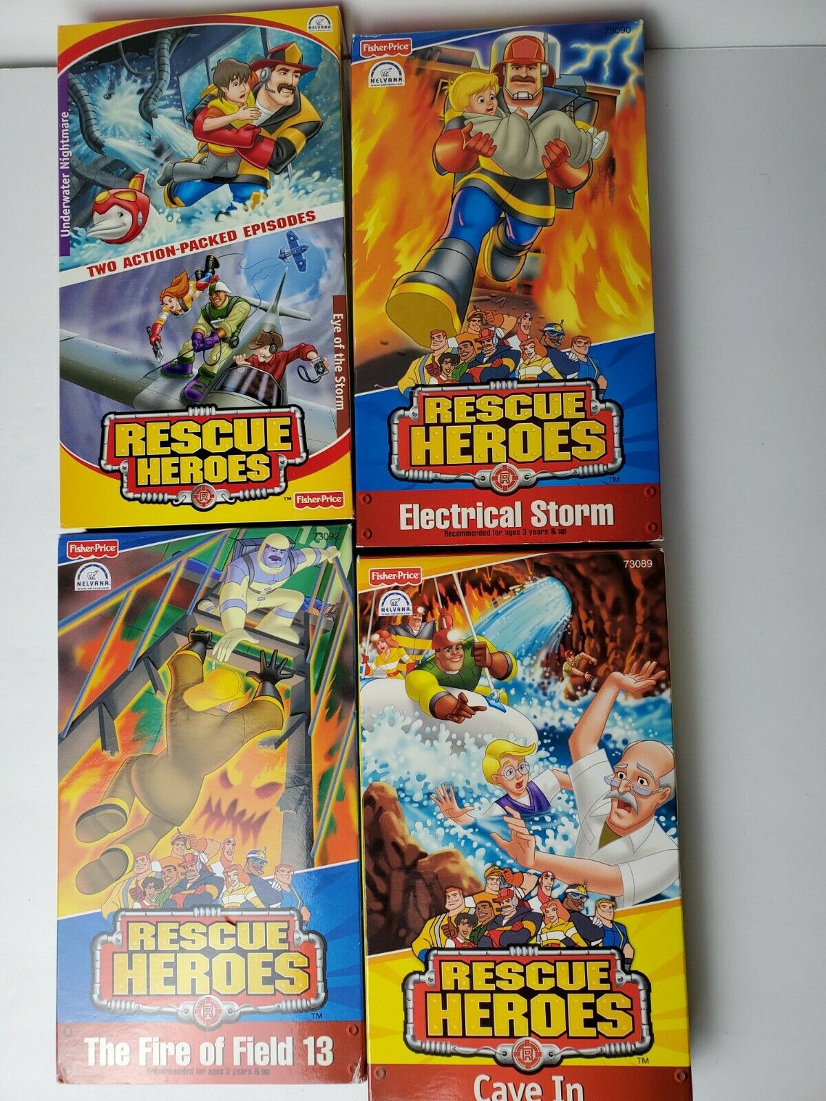 Fisher Price Rescue Heroes Lot Of 4 Vhs Tapes