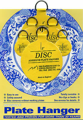 Disc Adhesive Plate Hangers Small Assorted Set Of 2x1.25", 2x2", And 2x3"