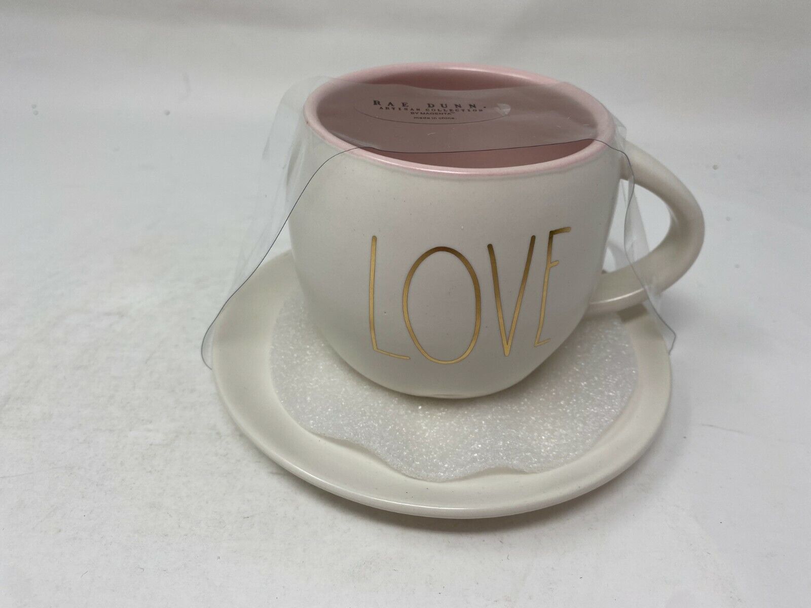 Rae Dunn Love Ceramic Teacup & Saucer Set Cer1364