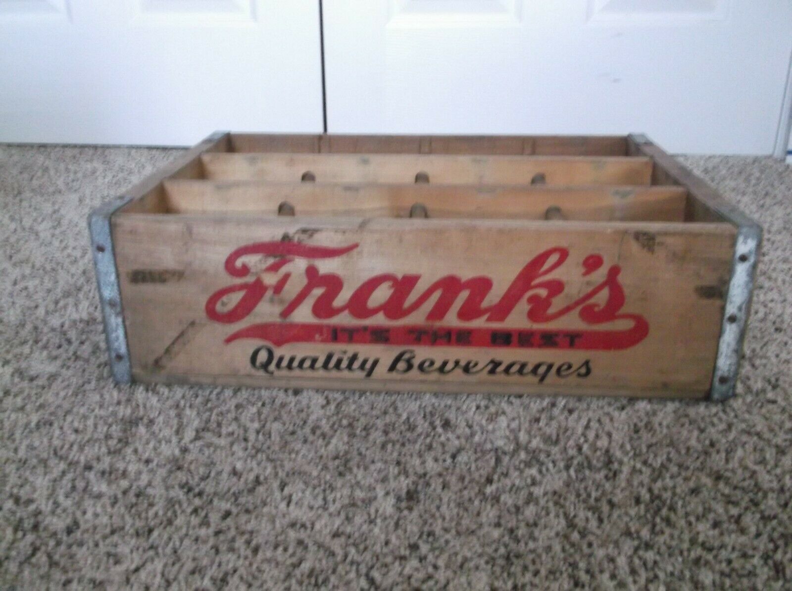 Franks Beverage Wooden soda bottle crate Philadelphia Pennsylvania 1980