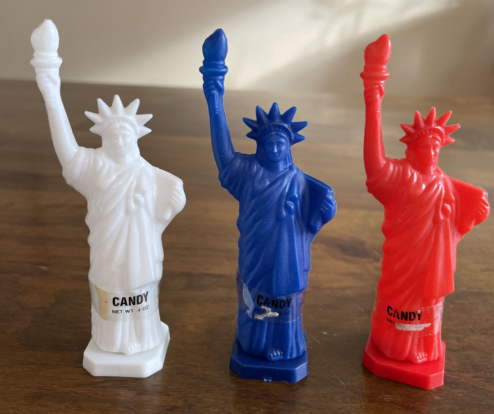 Set Of 3 RARE 1986 Vintage Topps STATUE OF LIBERTY Candy Container Figure Toy