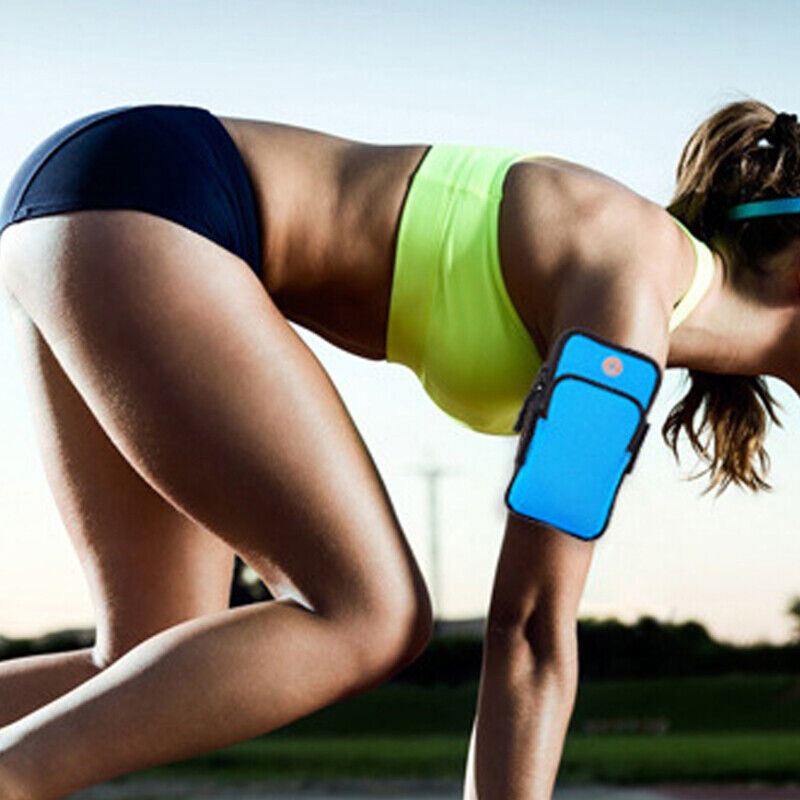 Sports Running Arm Band CaseMobile Cell Phone Holder Zipper Bag Unisex