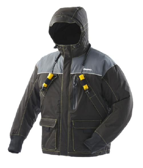Frabill I3 Jacket Rain & Ice Fishing, Black, Large Coat Parka Msrp $200