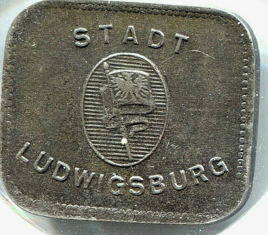 1917 Ludwigsburg (wurt.) Stadt - 307.2.1 - 50 E Pfennig - 22.5 - Lot # Ec 4318
