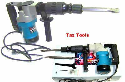 Electric Demolition Hammer Drill H-d 1-1/2" With Punch And Chisel Rotary Drill