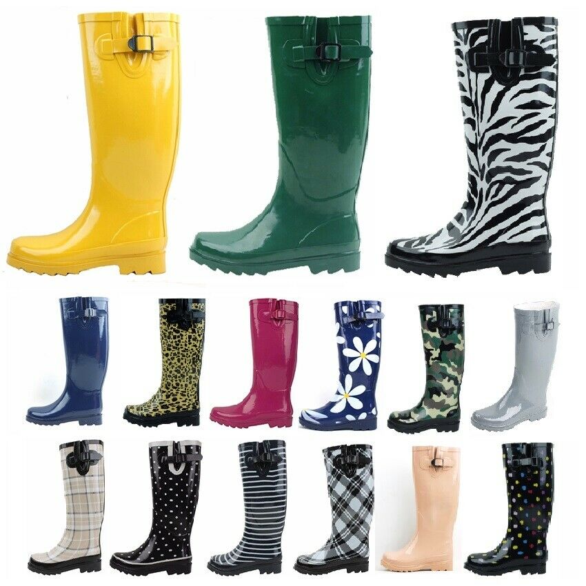 Starbay Women's Waterproof Rubber High Rain Boots, Available In Multiple Style