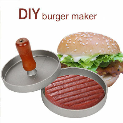 Aluminum Alloy Burger Press Hamburger Press Meat Patty Mold Maker 12cm Diameter