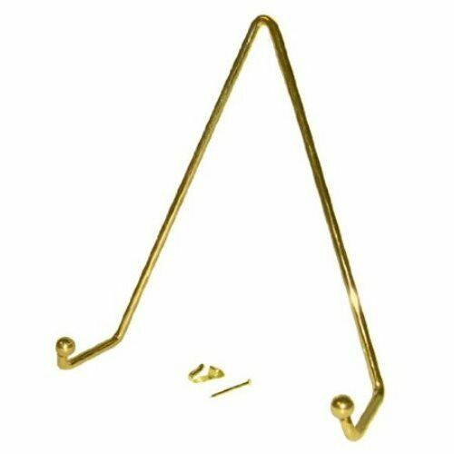 Brass Plate Wall Display Hanger Complete Hanging Hook & Nail Diameter 3.5" - 15"