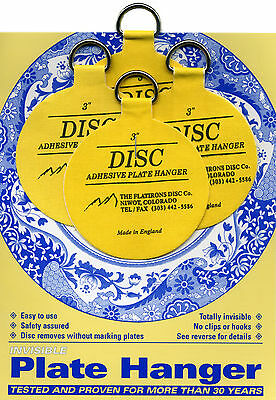 Original Disc Adhesive Plate Hangers Set Of 4x3"