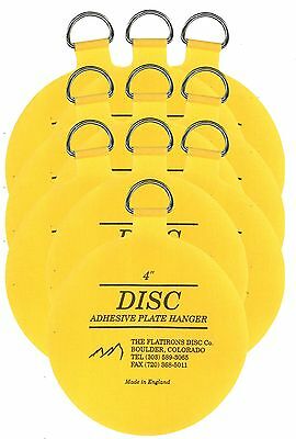 Original Invisible Disc Adhesive Plate Hangers Set Of Ten 4 Inch