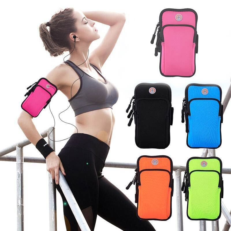 Holder Jogging Armband Case Sport For Cell Phone Band Arm Running Pouch Bag Gym