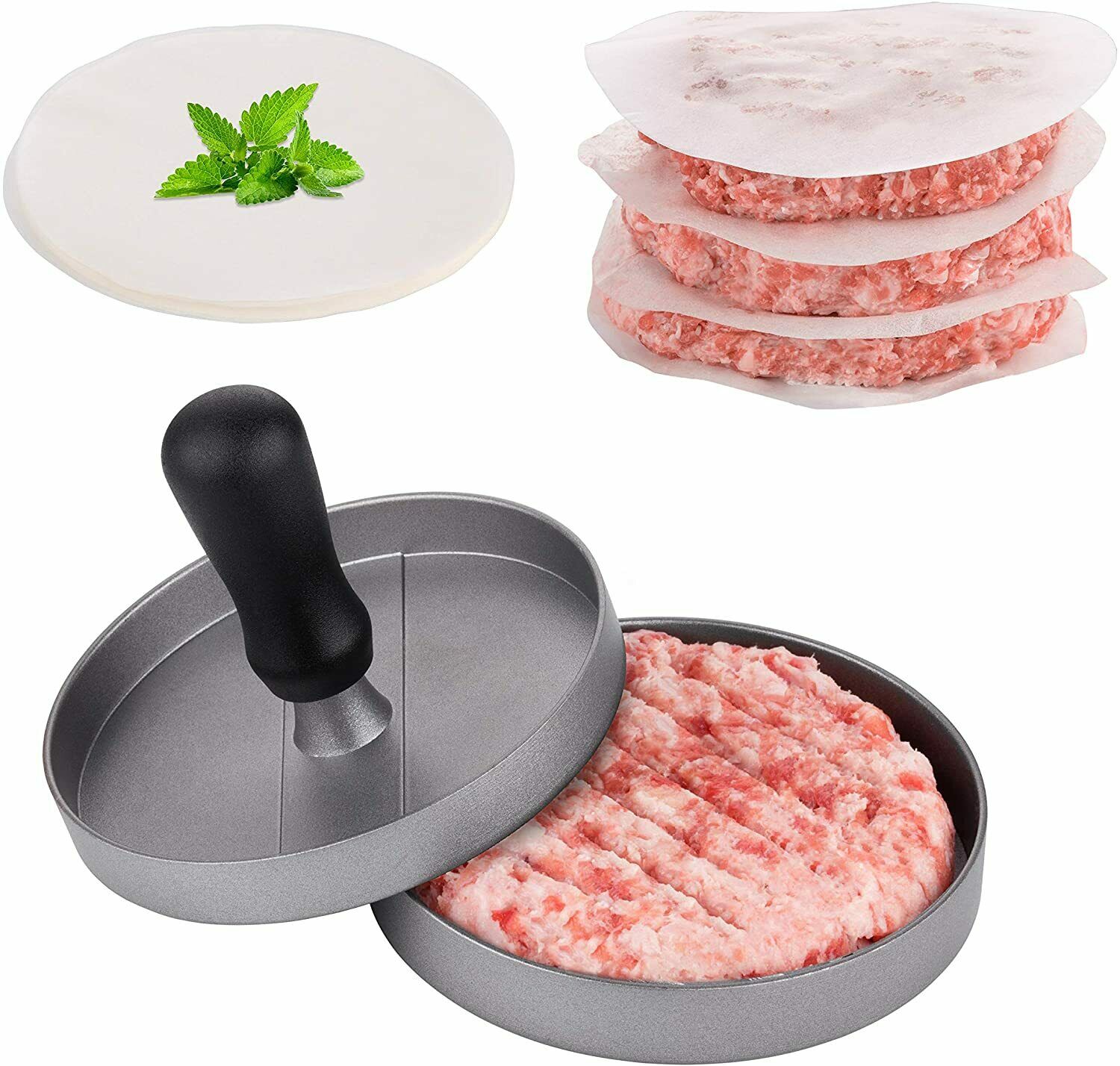Non-stick Hamburger Press Burger Meat Grill Patty Maker Mold Kitchen Bbq Tool Us