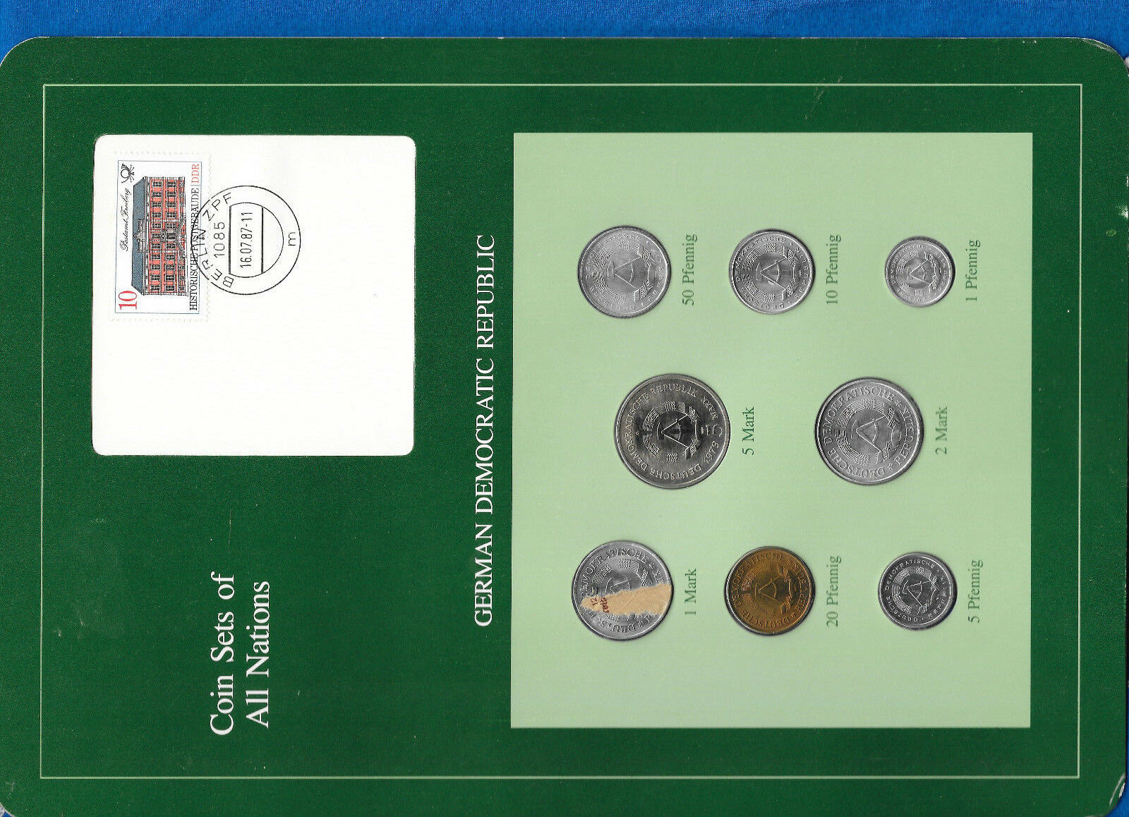Coin Sets Of All Nations East Germany All 1979 Unc 5 Pf 1981 5 Mark Km#29 32,000